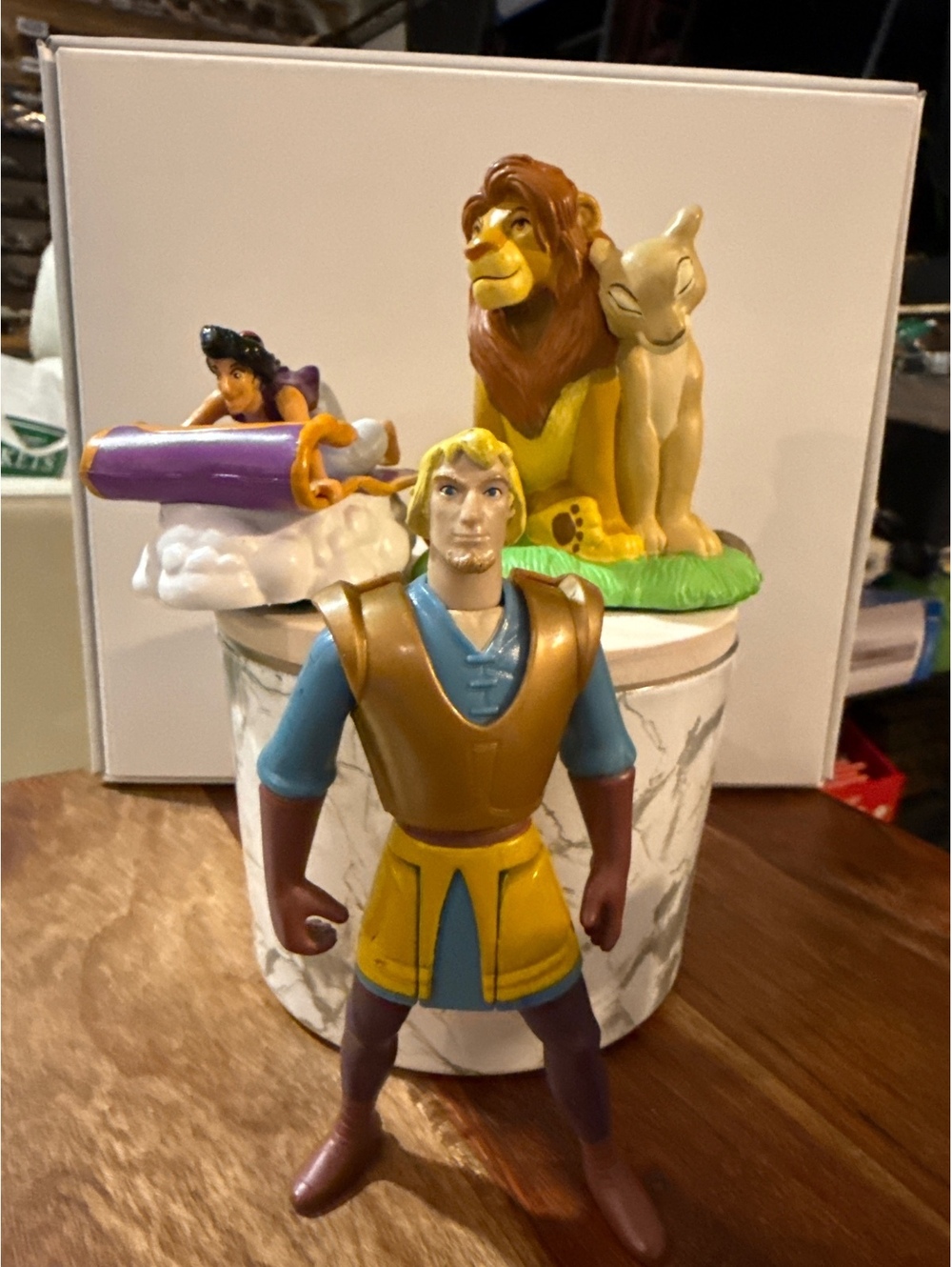 Vintage Disney Character Figure Lot Aladdin Lion King Hunchback Notre Dame 3 Pc